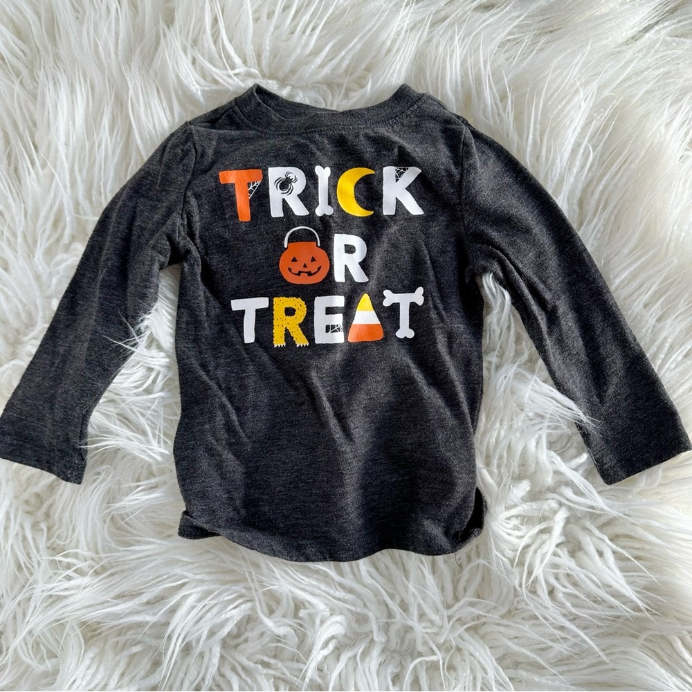 Old Navy Toddler Trick or Treat Halloween Long Sleeve Shirt Size 18-24M